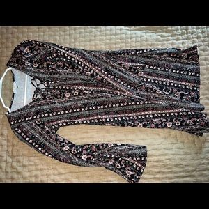 Cute Bell Sleeve Mini Dress